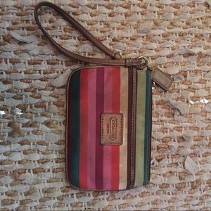 Silk Coach Wristlet